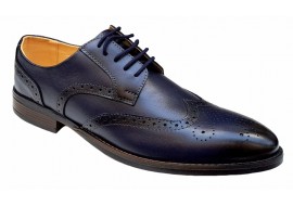 Pantofi barbati office, eleganti din piele naturala, Bleu Navy, TEST68BL